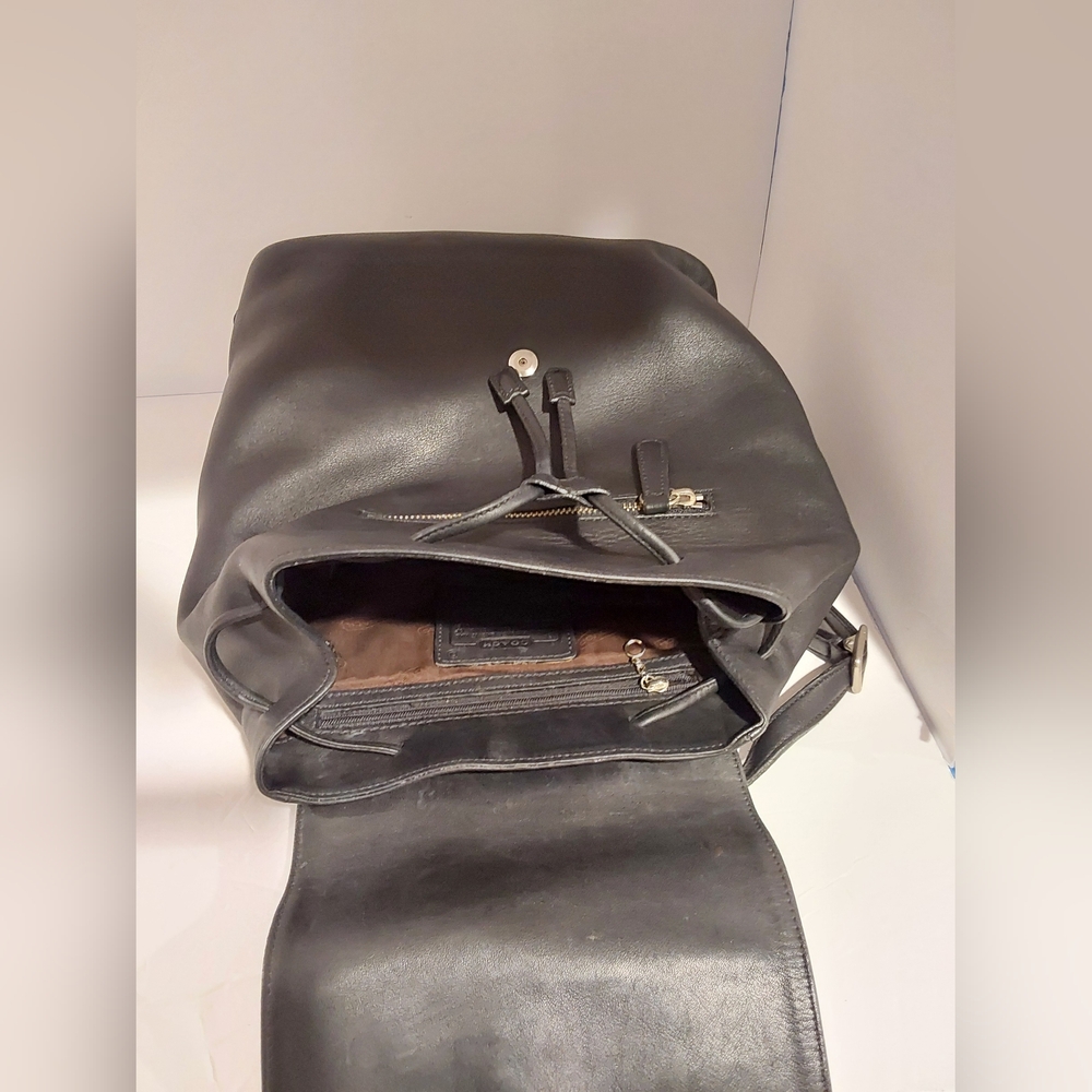 Vintage COACH Legacy Handcrafted Leather Black Backpack - Picture 6 of 12